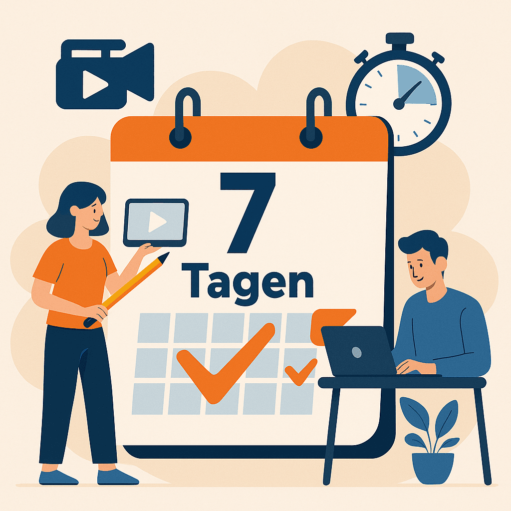 Schnellproduktion Erklärvideos binnen 7 Tagen: So klappt's garantiert!