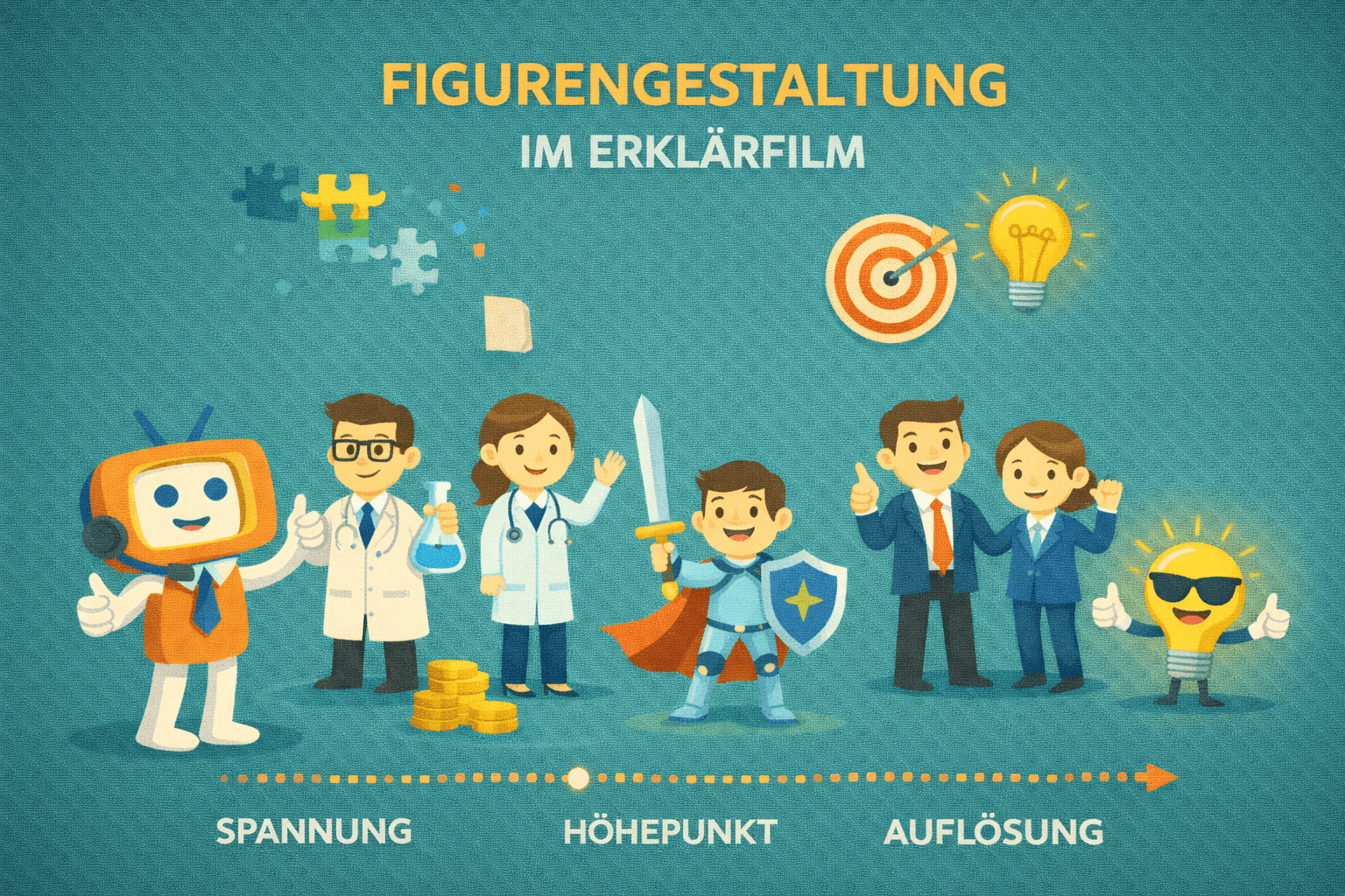 Figurengestaltung im Erklärfilm – Warum 90% aller Charaktere austauschbar bleiben